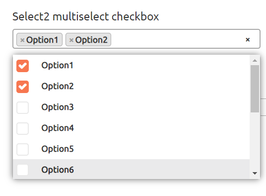 Select2 multiselect with checkbox