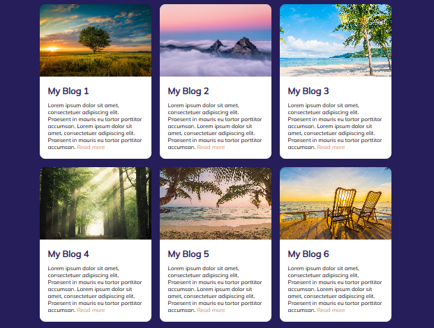 Responsive blogs card using HTML & CSS | try it